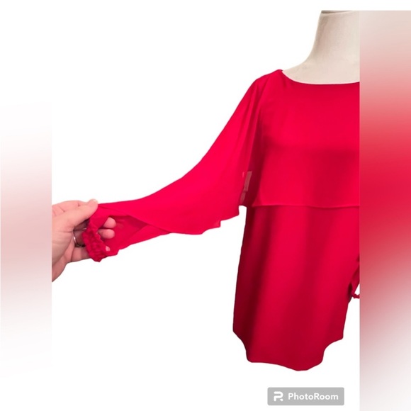 Nanette Lepore Red Dolman Sleeve Cocktail Dress - Picture 2 of 6